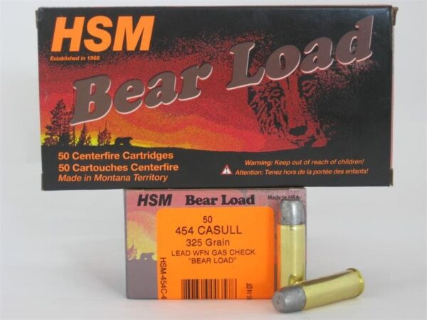 HSM Factory Blemish "Bear Load" .454 Casull 325 Gr. Lead WFN Gas Check - Box of 50