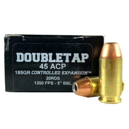 Doubletap .45 ACP 185 Gr. Controlled Expansion Jacketed Hollow Point- Box of 20