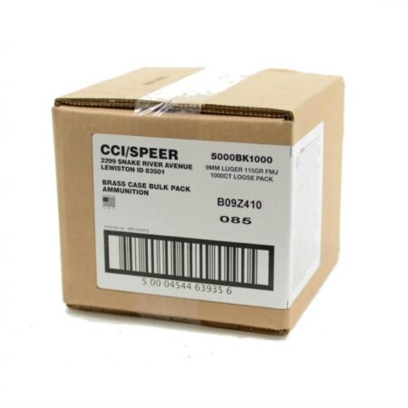 CCI Blazer Brass 9mm Luger 115 Gr. FMJ- Box of 1000