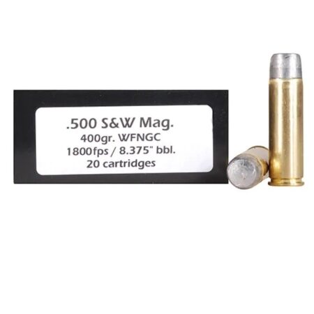 Doubletap .500 S&W Magnum 400 Gr. Hardcast Solid Flat Nose Gas Check- Box of 20