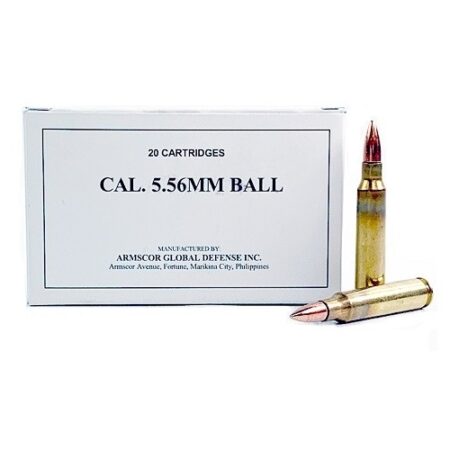 Armscor 5.56x45mm Ball 62 Gr. Full Metal Jacket- Box of 20