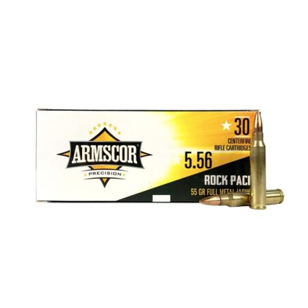 Armscor Precision Rock Pack 5.56x45mm NATO 55 Gr. Full Metal Jacket- Box of 30