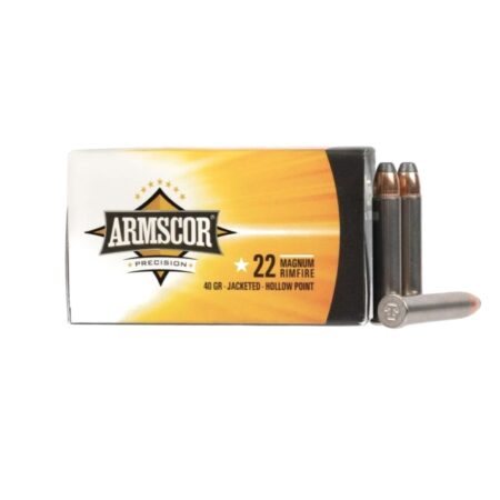 Armscor Precision .22 Winchester Magnum Rimfire (WMR) 40 Gr. Jacketed Hollow Point- Box of 50