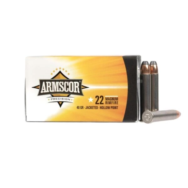 Armscor Precision .22 Winchester Magnum Rimfire (WMR) 40 Gr. Jacketed Hollow Point- Box of 50