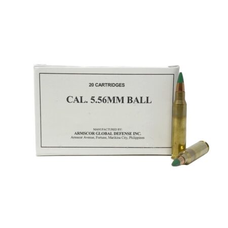 Armscor 5.56x45mm NATO 62 Gr. M855 Ball Full Metal Jacket- Box of 20