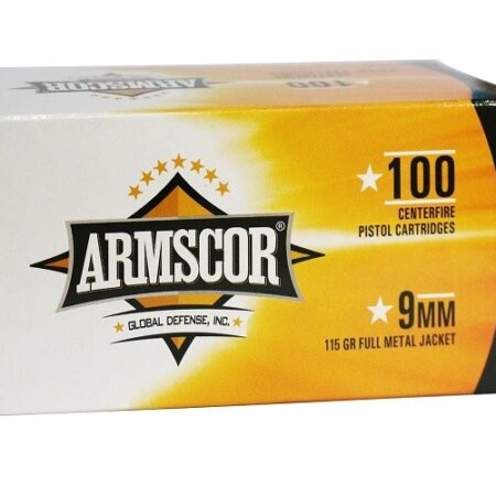 Armscor 9mm Luger 115 Gr. Full Metal Jacket- Box of 100
