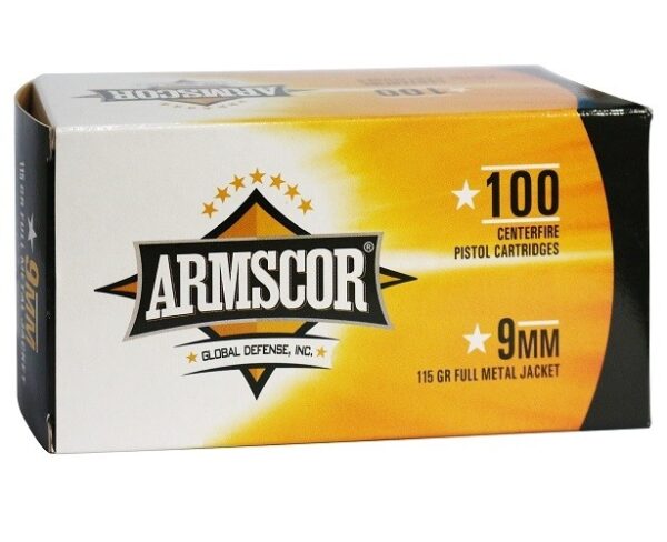 Armscor 9mm Luger 115 Gr. Full Metal Jacket- Box of 100