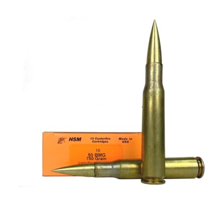 HSM Factory Blemish .50 BMG 750 Gr. Long Range Match T50 Urban COPper- Box of 10