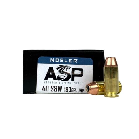 Nosler Assured Stopping Power .40 S&W 180 Gr. Jacketed Hollow Point- Box of 20