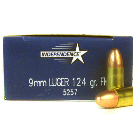 Independence 9mm Luger 124 Gr. Full Metal Jacket- Box of 50