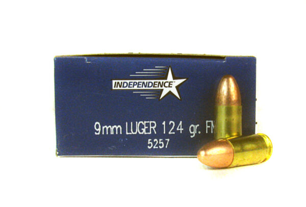 Independence 9mm Luger 124 Gr. Full Metal Jacket- Box of 50