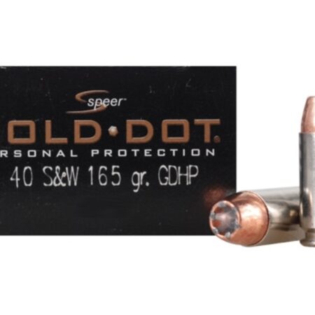 Speer Gold Dot .40 S&W 165 Gr. Gold Dot Jacketed Hollow Point- Box of 50