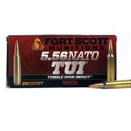 Fort Scott Munitions 5.56x45mm NATO 55 Gr. TUI Solid Copper Spun- Lead Free Box of 20