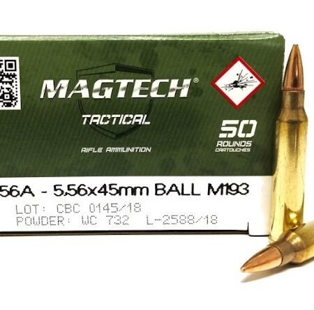 Magtech Tactical 5.56x45mm NATO 55 Gr. M193 Full Metal Jacket Boat Tail- Box of 50