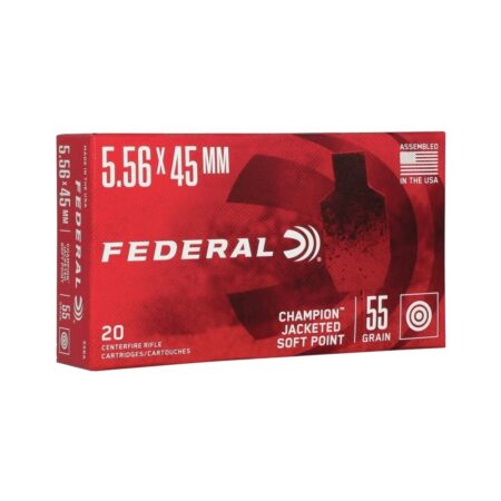 Federal Champion 5.56x45mm NATO 55 Gr. Champion Jacketed Soft Point- Box of 20