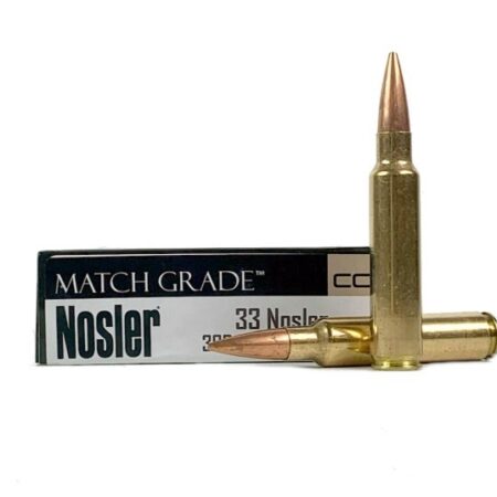 Nosler Match Grade .33 Nosler 300 Gr. Custom Competition Hollow Point Boat Tail- Box of 20