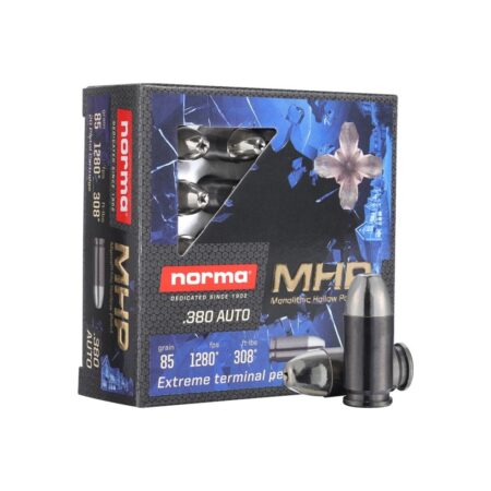 Norma MHP .380 ACP 85 Gr. Monolithic Hollow Point- Lead Free- Box of 20