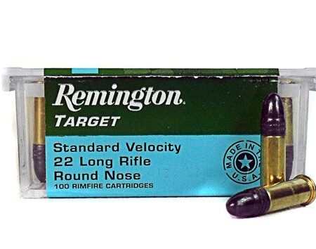 Remington 22 Target .22 Long Rifle 40 Gr. Lead Round Nose- Box of 100
