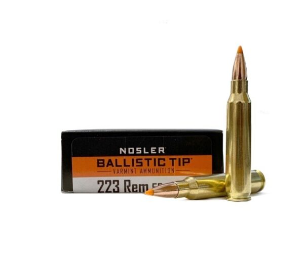 Nosler .223 Remington 55 Gr. Ballistic Tip Varmint Spitzer Boat Tail- Box of 20