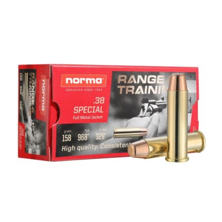 Norma Range & Training .38 Special 158 Gr. Full Metal Jacket- Box of 50