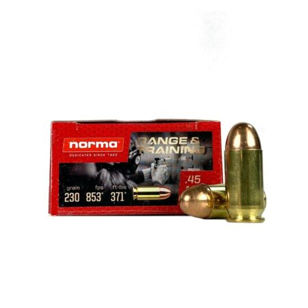 Norma Range & Training .45 ACP 230 Gr. Full Metal Jacket- Box of 50