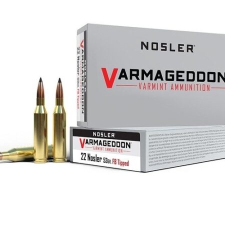Nosler Varmageddon .22 Nosler 53 Gr. Flat Base Tipped- Box of 20