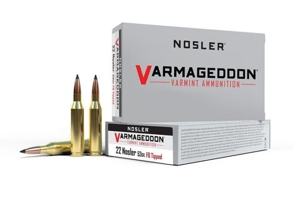 Nosler Varmageddon .22 Nosler 53 Gr. Flat Base Tipped- Box of 20