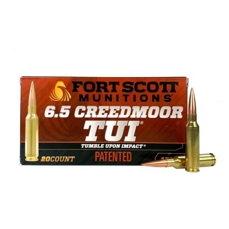 Fort Scott Munitions 6.5mm Creedmoor 123 Gr. TUI Solid Copper Spun- Lead Free- Box of 20