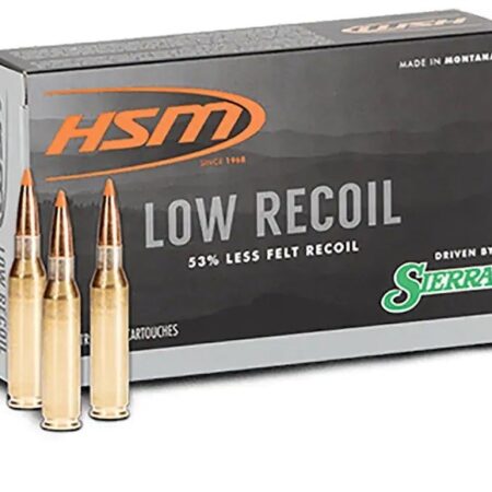 HSM Low Recoil 6.5 Creedmoor 140 Gr. Sierra Polymer Tip Spitzer Boat Tail- Box of 20