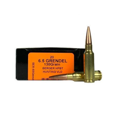 HSM 6.5 Grendel 130 Gr. Berger HPBT Hunting VLD- Box of 20