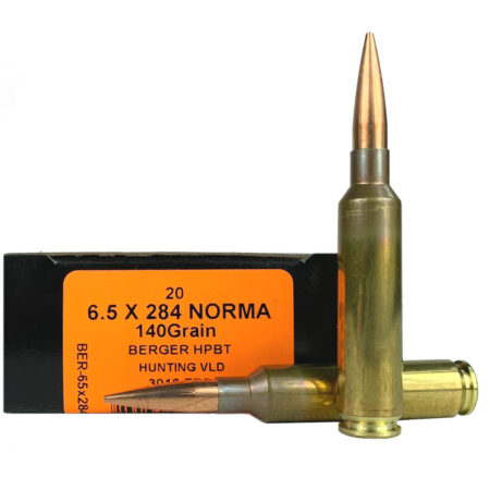 HSM Trophy Gold 6.5x284 140 Gr. Berger HPBT Hunting VLD- Box of 20