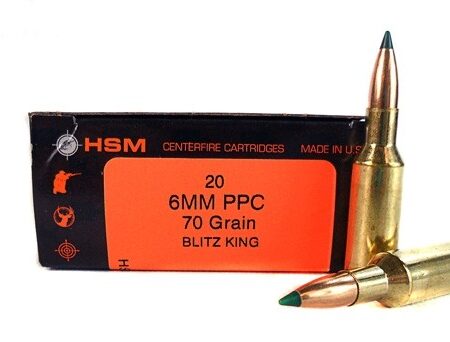 HSM 6mm PPC 70 Gr. Sierra BlitzKing Hollow Point Boat Tail- Box of 20