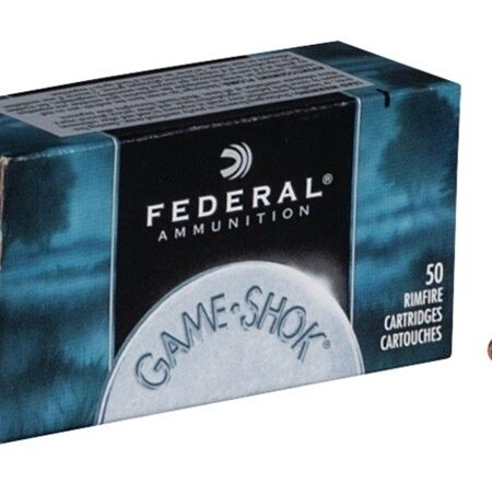 Federal Game-Shok .22 Long Rifle High Velocity 38 Gr. Plated Lead Hollow Point- Box of 50