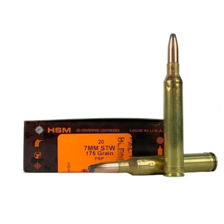 HSM Factory Blemish 7mm STW 175 Gr. Pointed Soft Point- Box of 20