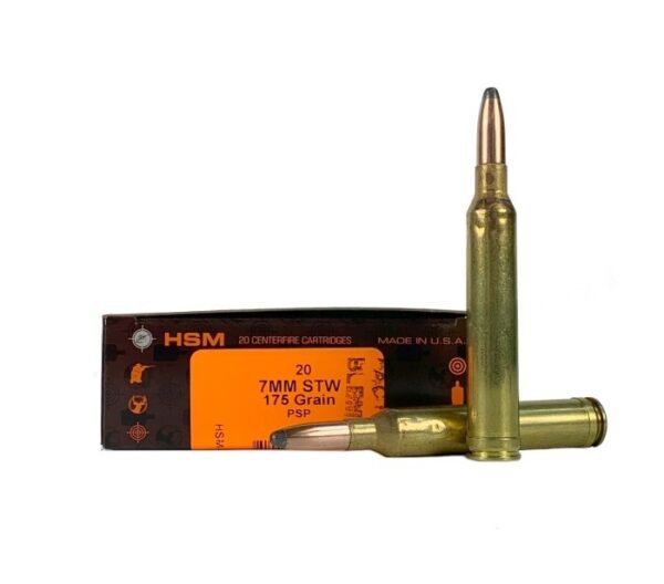 HSM Factory Blemish 7mm STW 175 Gr. Pointed Soft Point- Box of 20