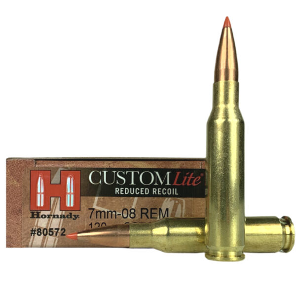 Hornady Custom Lite 7mm-08 Remington 120 Gr. SST- Box of 20