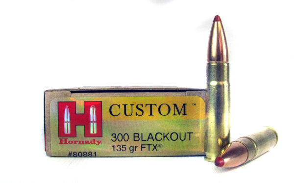 Hornady Custom .300 AAC Blackout 135 Gr. FTX- Box of 20