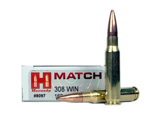 Hornady Match .308 Winchester 168 Gr. Hollow Point Boat Tail- Box of 20