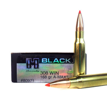 Hornady Black .308 Winchester 168 Gr. A-Max- Box of 20