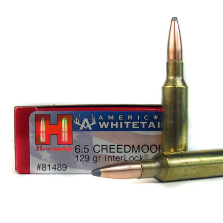 Hornady American Whitetail 6.5 Creedmoor 129 Gr. Interlock Spire Point- Box of 20