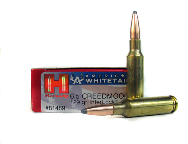 Hornady American Whitetail 6.5 Creedmoor 129 Gr. Interlock Spire Point- Box of 20