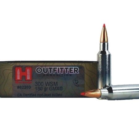 Hornady Outfitter .300 Winchester Short Magnum (WSM) 180 Gr. GMX Boat Tail- Lead-Free- Box of 20
