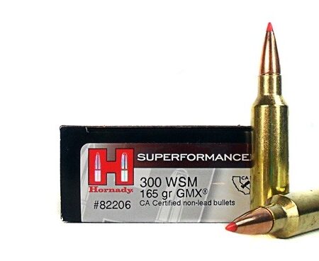 Hornady Superformance GMX .300 Winchester Short Magnum (WSM) 165 Gr. GMX Boat Tail- Lead-Free- Box of 20