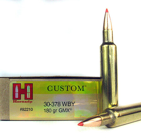 Hornady Custom .30-378 Weatherby Magnum 180 Gr. GMX Boat Tail- Lead-Free- Box of 20
