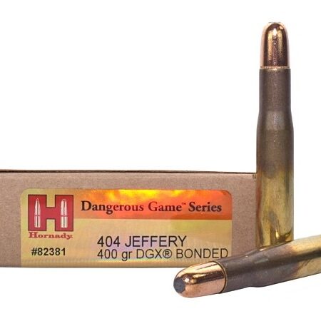 Hornady Dangerous Game .404 Jeffery 400 Gr. DGX Bonded- Box of 20