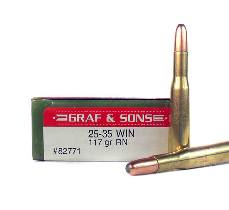 Graf & Sons Hornady 25-35 Winchester 117 Gr. Round Nose SP- Box of 20