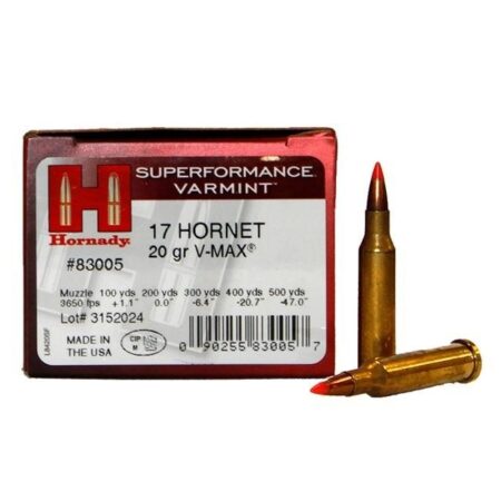 Hornady SUPERFORMANCE Varmint .17 Hornet 20 Gr. V-Max- Box of 25