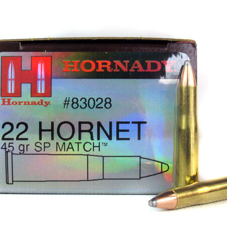 Hornady Custom .22 Hornet 45 Gr. Soft Point- Box of 50