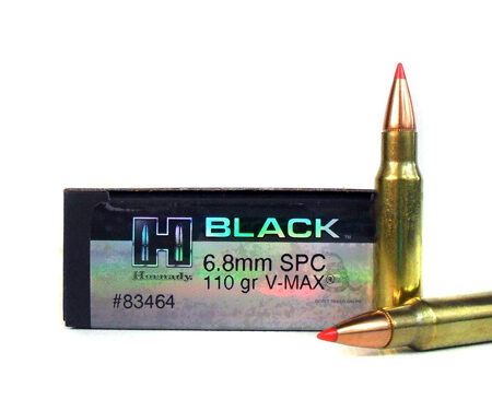 Hornady Black 6.8mm Remington SPC 110 Gr. V-Max- Box of 20