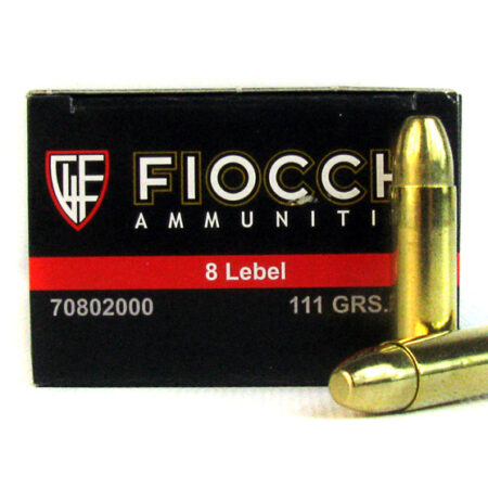 Fiocchi 8mm Lebel Revolver 111 Gr. Full Metal Jacket- Box of 50